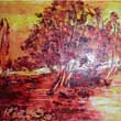 Herbstlandschaft rot